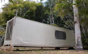 A reefer container being used to help save frogs